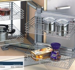 KỆ GÓCLIEEN HOÀN GẮN CÁNH GIẢM CHẤN INOX NAN VUÔNG 304 CAO CẤP